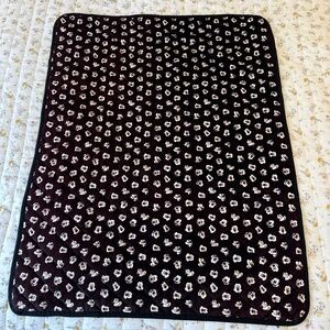 Disney Mickey Mouse Quilted Baby Blanket 30x40" Brown White Red Toddler Nursery